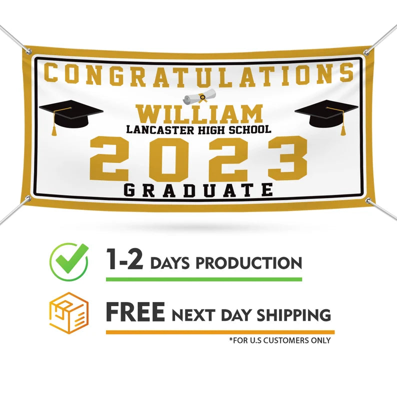 Graduation 2023 Personalized Banner Sign