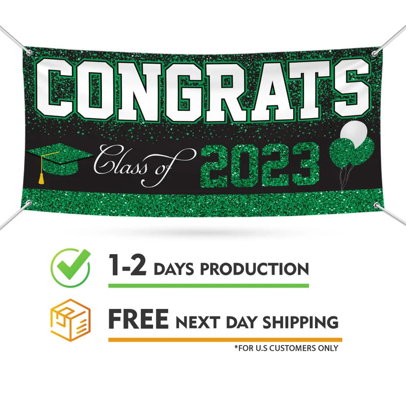 Congrats Grad 2023 Banner Sign