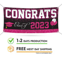Congrats Grad 2023 Banner Sign