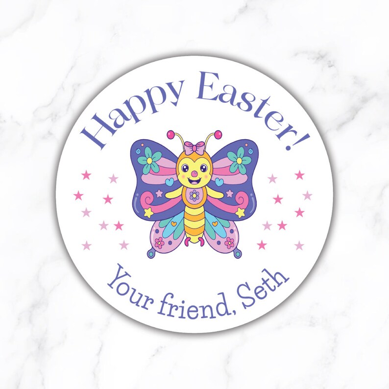 Custom Easter Spring Butterfly Stickers