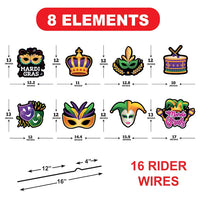 Mardi Gras 2024 Yard Sign Cutouts