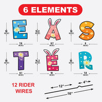 Happy Easter 2023 Yard Sign Letters