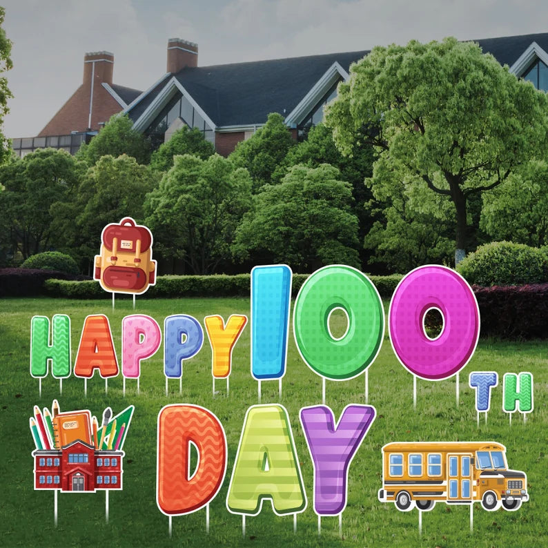 100 Days of School Yard Sign Letters
