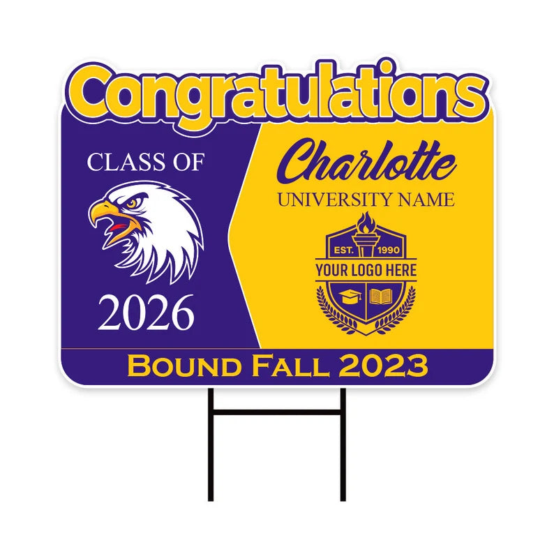 Personalized College Bound Future Yard Sign
