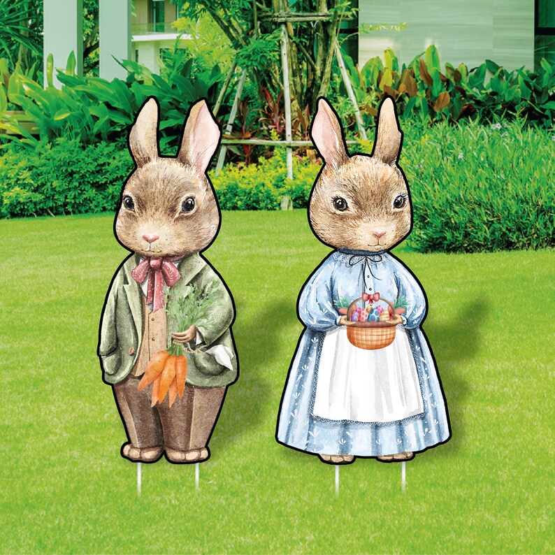 Happy Easter 2023 Yard Sign Cutouts