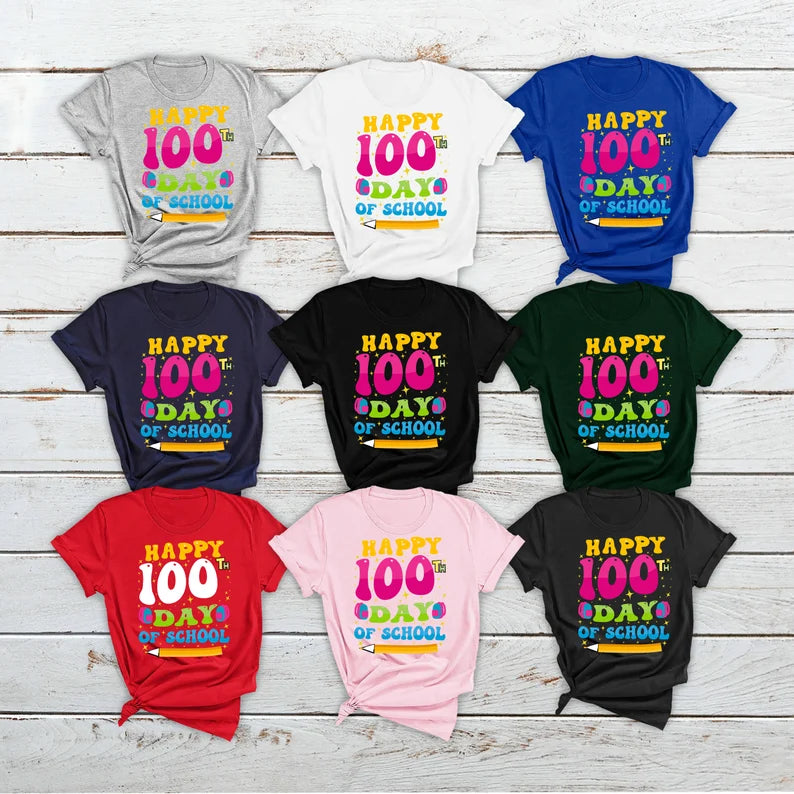 Happy 100th Day Of School 2024 T-Shirt