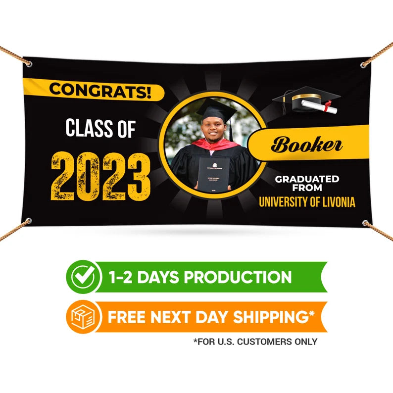 Graduation 2023 Personalized Photo Banner Sign