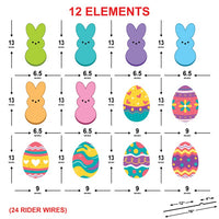 Peeps Bunny Easter Eggs 2023 Yard Cutouts