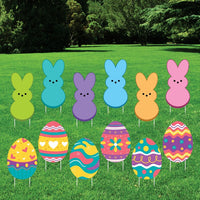 Peeps Bunny Easter Eggs 2023 Yard Cutouts
