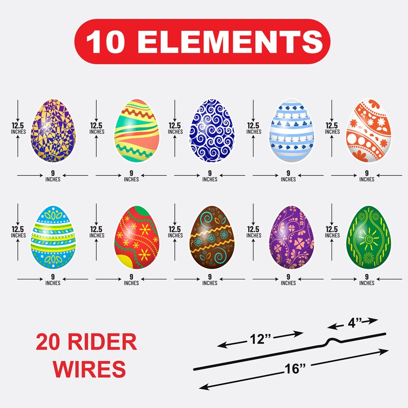 Easter Egg 2023 Yard Sign Cutouts