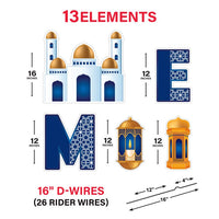 Eid Mubarak 2024 Yard Sign Cutout