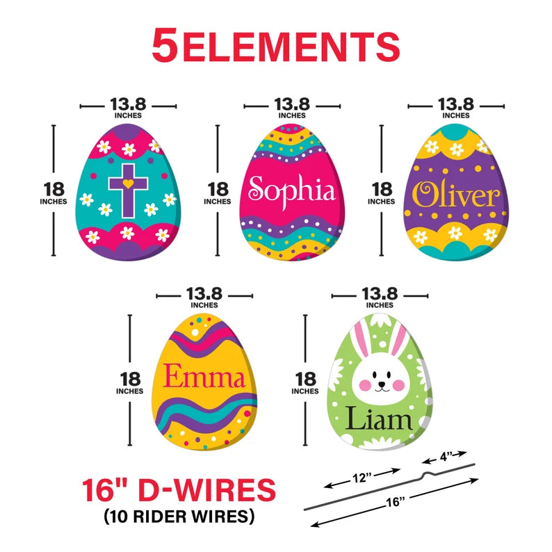 Personalized Easter Egg 2023 Cutouts