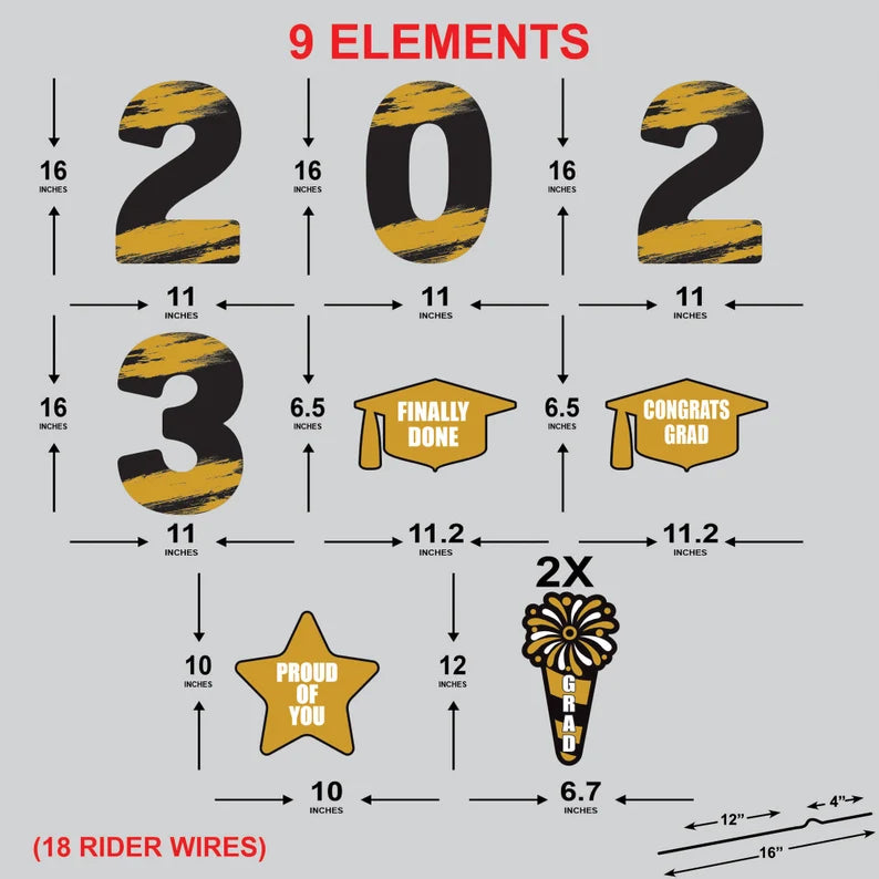 Graduation 2023 Yard Sign Letters