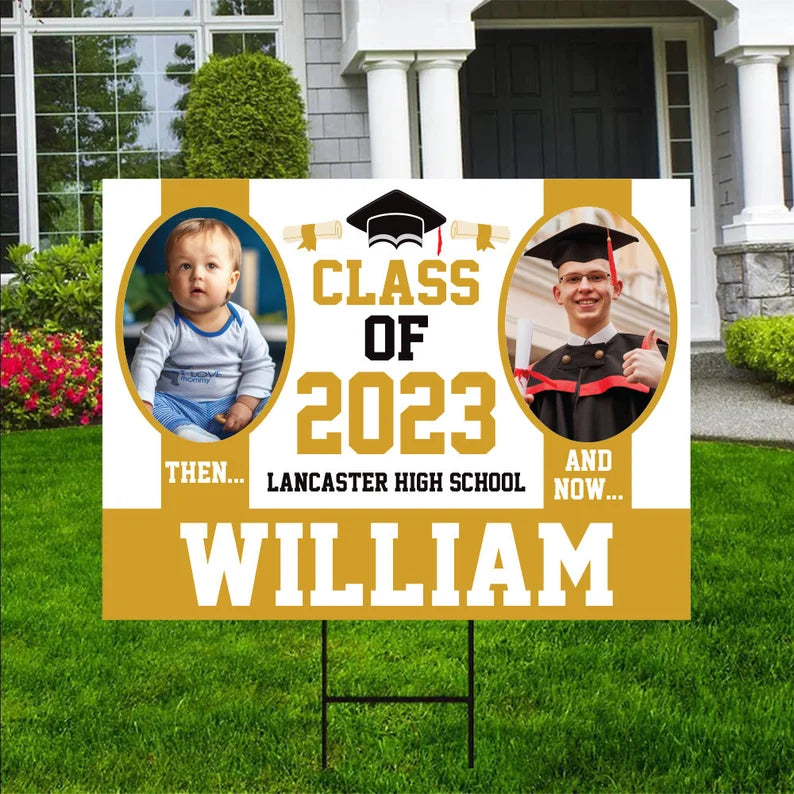 Personalized Graduation 2023 Photo Yard Sign