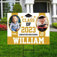 Personalized Graduation 2023 Photo Yard Sign