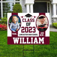 Personalized Graduation 2023 Photo Yard Sign