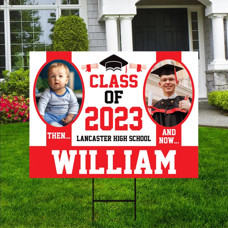 Personalized Graduation 2023 Photo Yard Sign