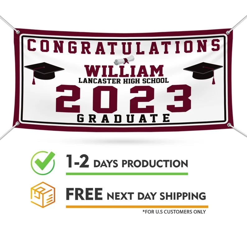 Graduation 2023 Personalized Banner Sign