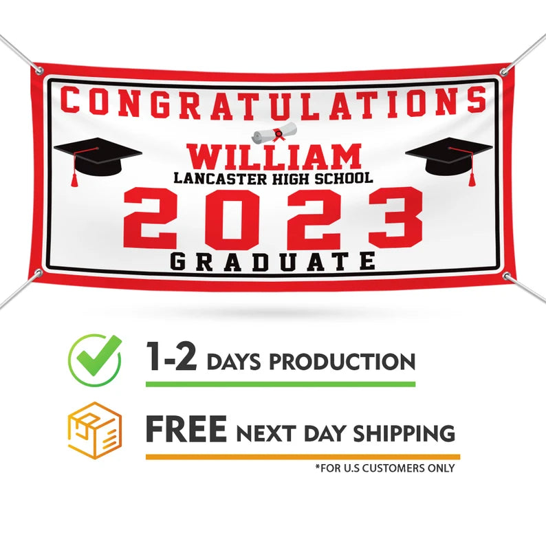 Graduation 2023 Personalized Banner Sign