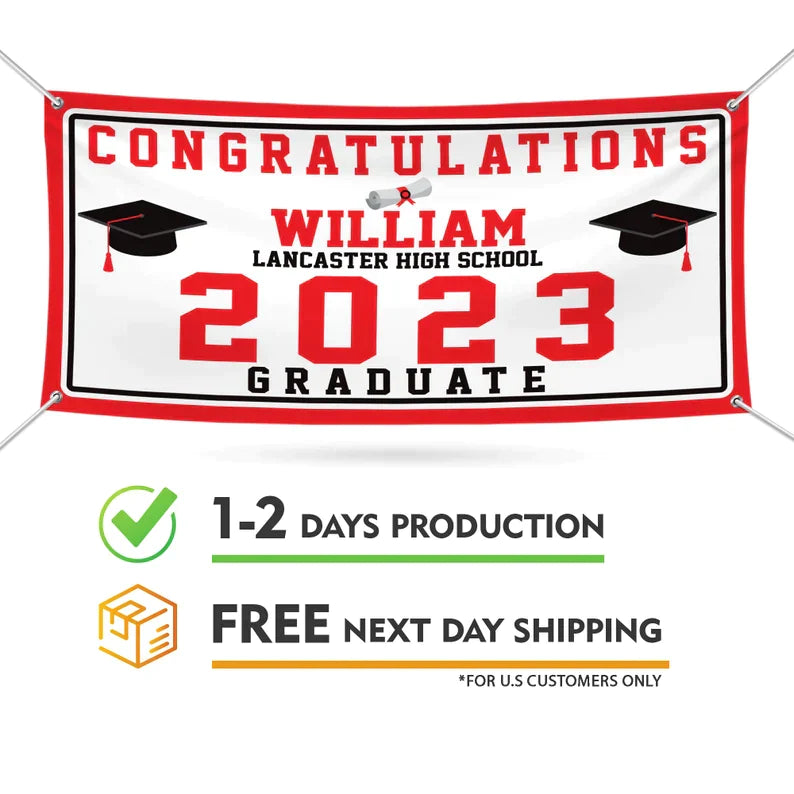 Graduation 2023 Personalized Banner Sign