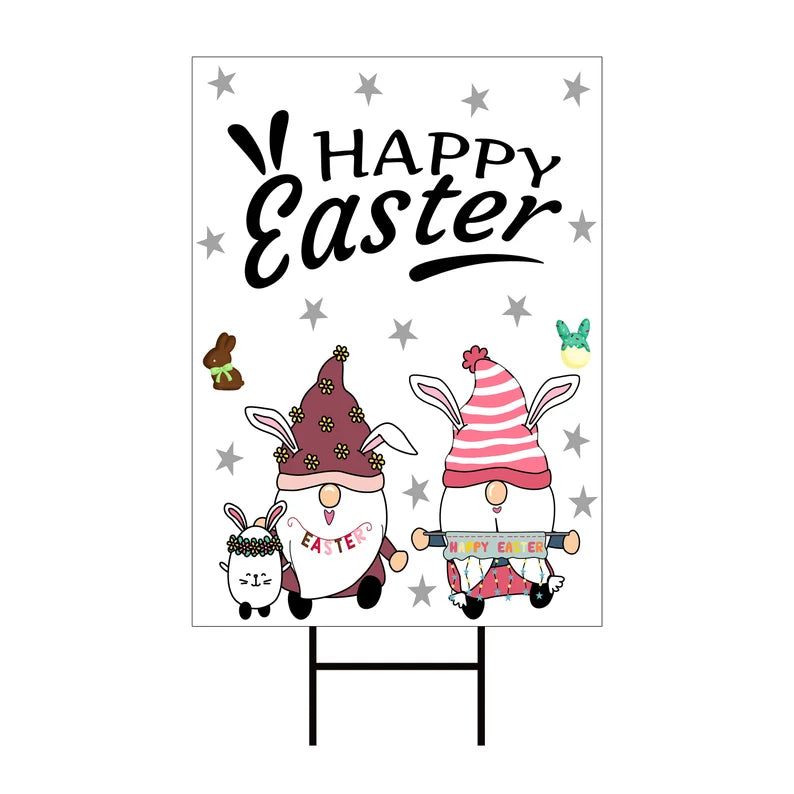 Happy Easter 2024 Yard Sign Cutout