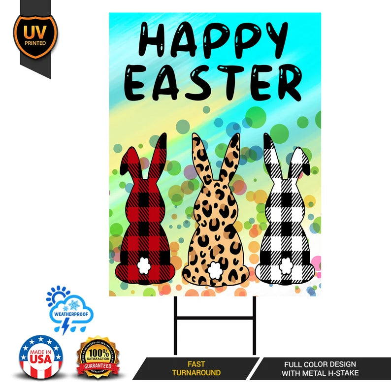 Happy Easter 2023 Yard Sign Cutout