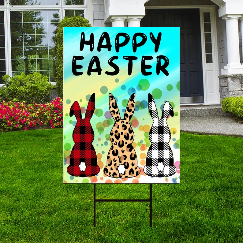 Happy Easter 2023 Yard Sign Cutout