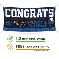 Congrats Grad 2023 Banner Sign