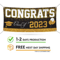 Congrats Grad 2023 Banner Sign