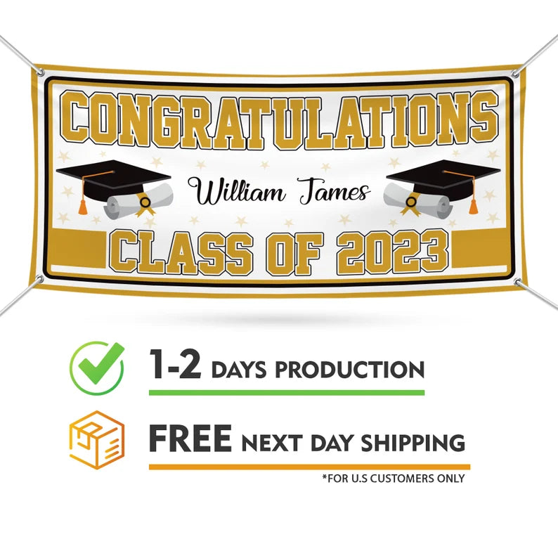 Graduation 2023 Personalized Banner Sign