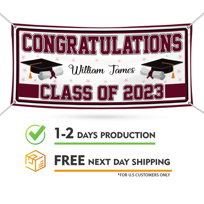 Graduation 2023 Personalized Banner Sign