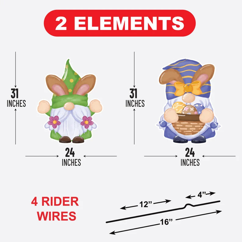 Happy Easter 2023 Yard Sign Cutouts
