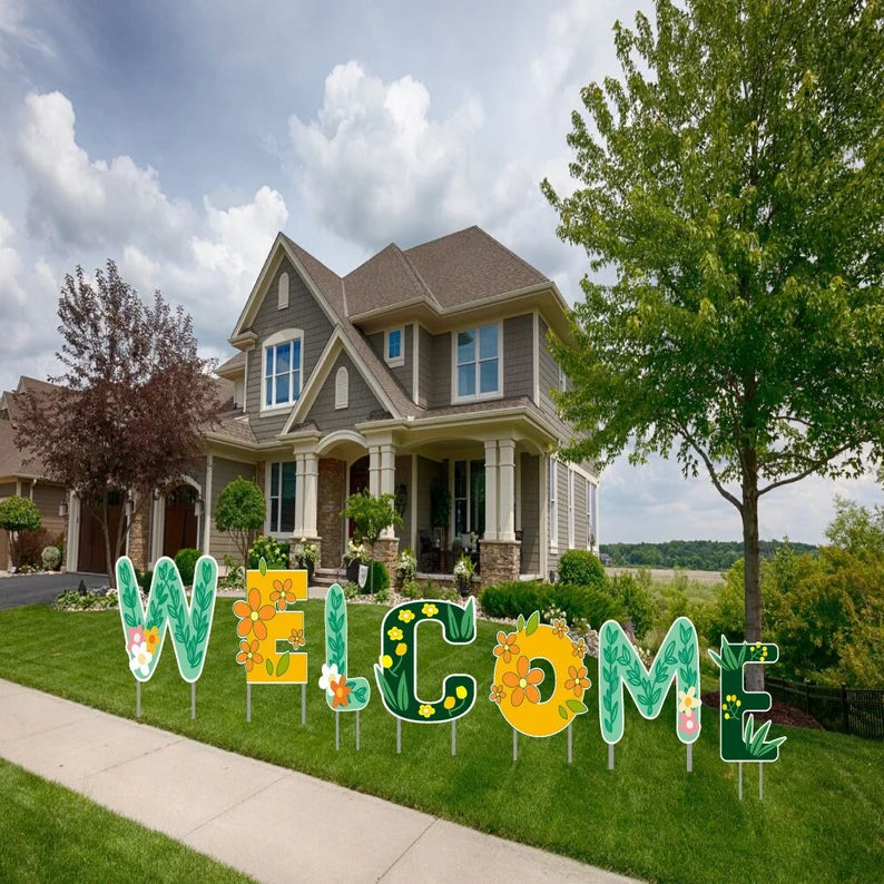 Spring Welcome Yard Sign Letters