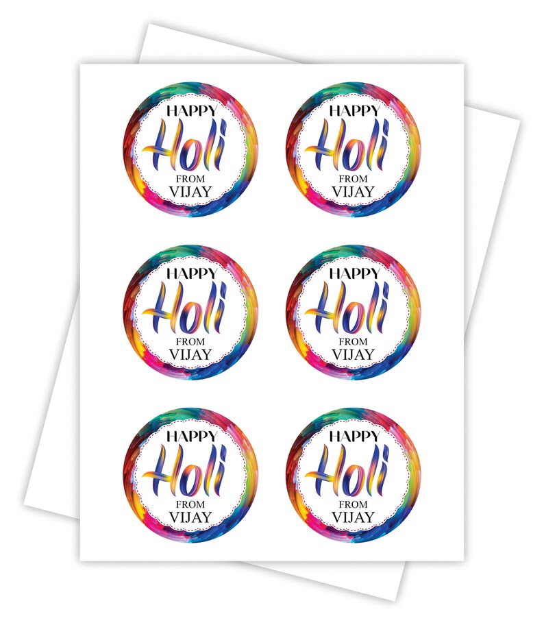Personalized Happy Holi 2023 Stickers