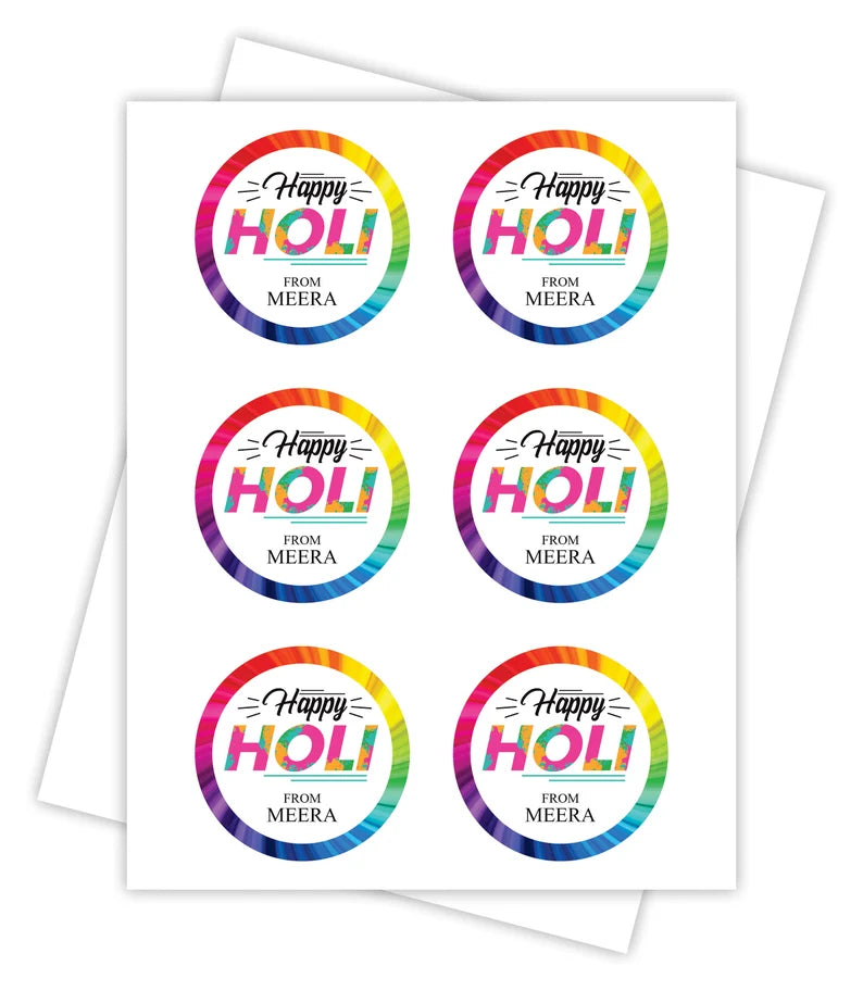 Personalized Happy Holi 2024 Stickers