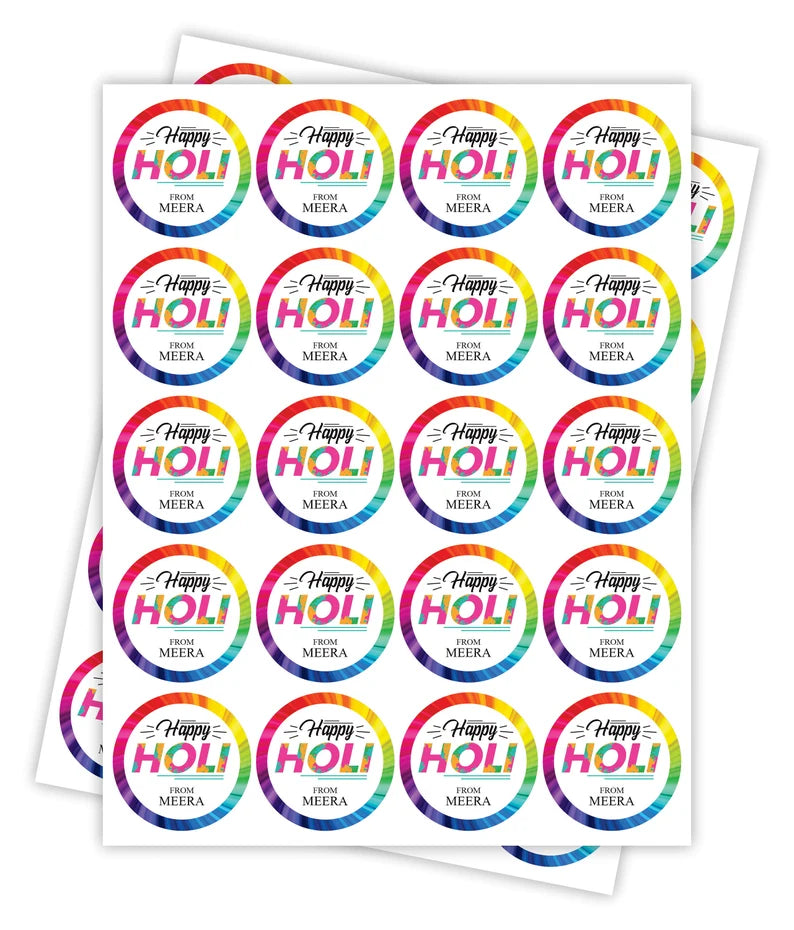 Personalized Happy Holi 2024 Stickers