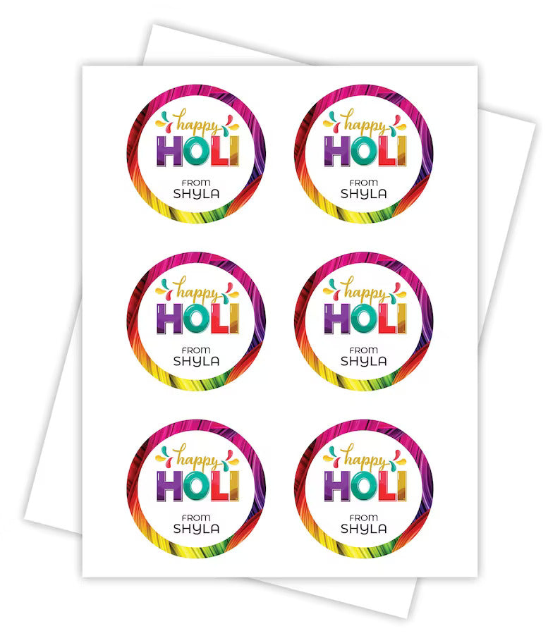 Personalized Happy Holi 2023 Stickers