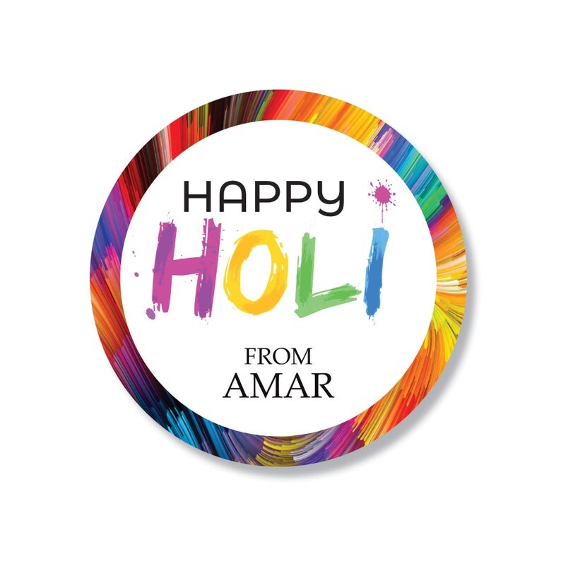 Personalized Happy Holi 2023 Stickers