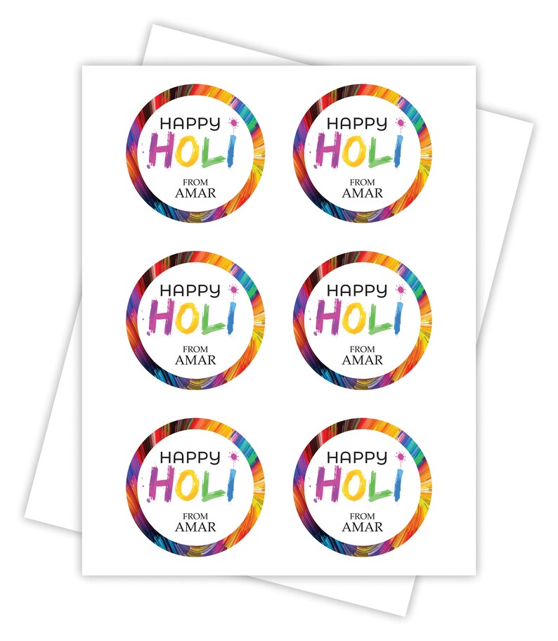 Personalized Happy Holi 2023 Stickers