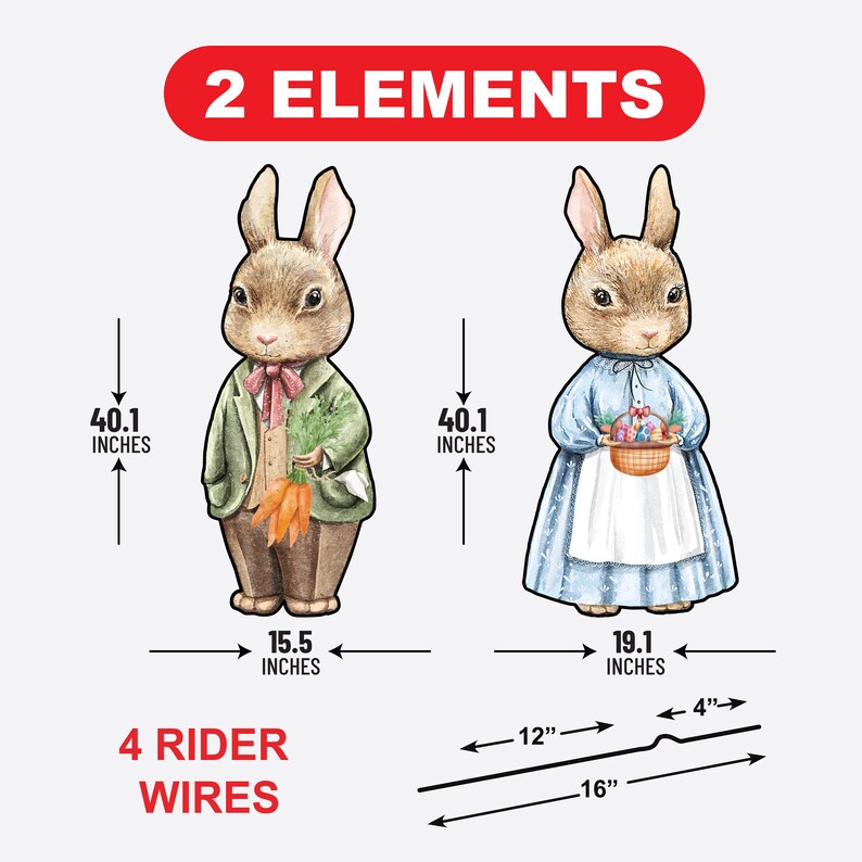 Happy Easter 2023 Yard Sign Cutouts