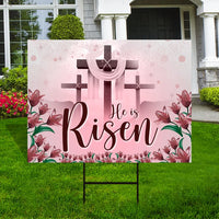Happy Easter 2023 He is Risen Yard Sign