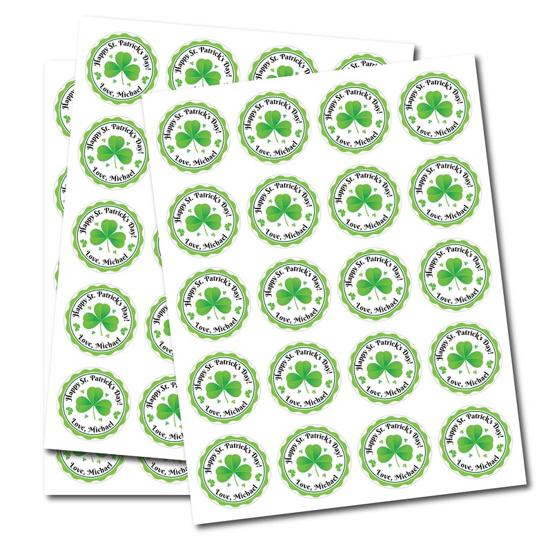 Personalized St Patrick's Day 2024 Stickers