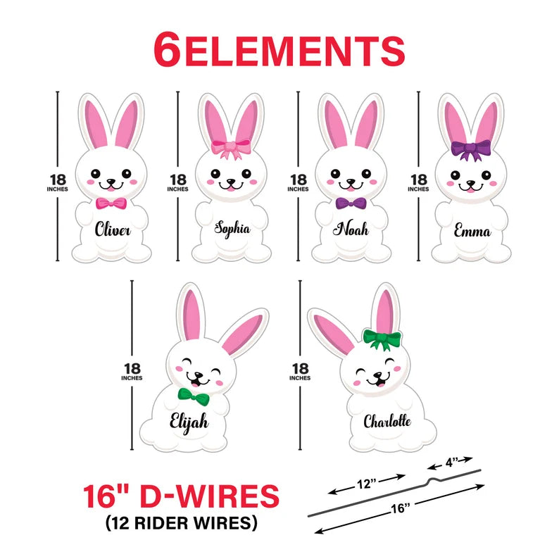 Personalized Easter Bunny Yard Sign Cutout