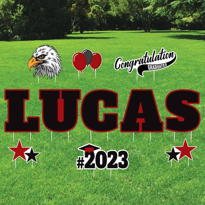 Personalized Graduation Yard Sign Letters