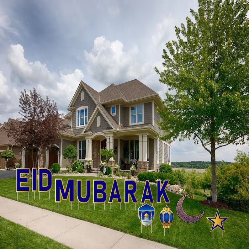 Eid Mubarak 2024 Yard Sign Cutout