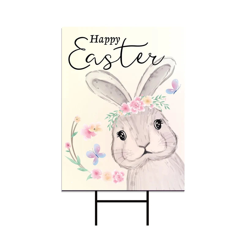 Happy Easter 2024 Yard Sign