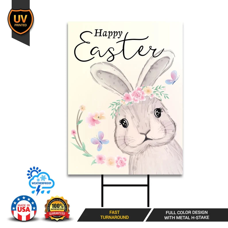 Happy Easter 2023 Yard Sign