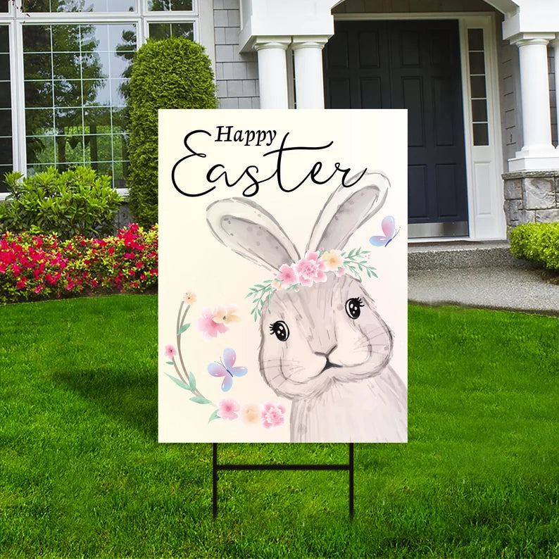 Happy Easter 2023 Yard Sign