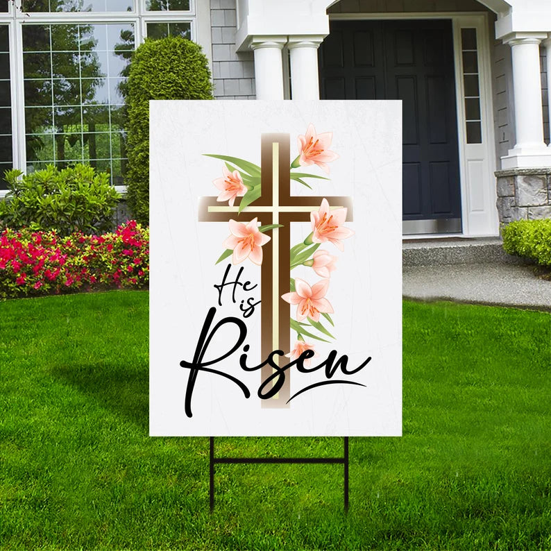 Happy Easter 2024 Yard Sign