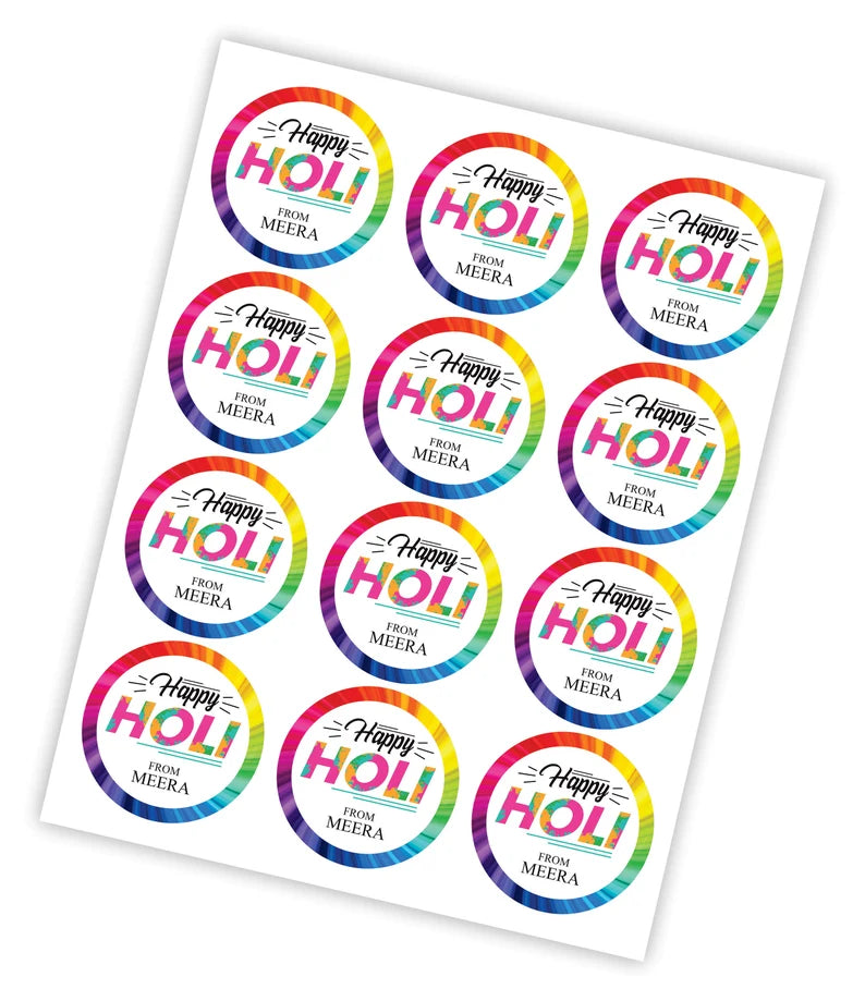 Personalized Happy Holi 2024 Stickers